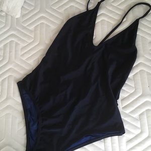 Navy swimsuit